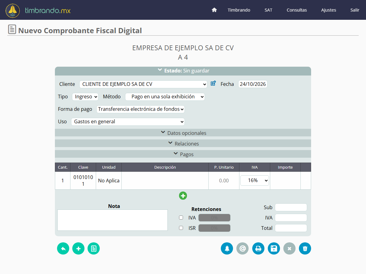 Factura nueva