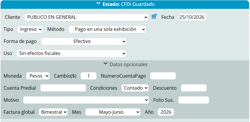 Factura global